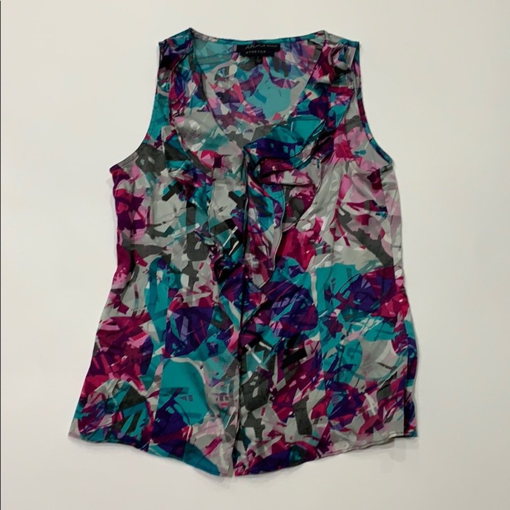 Anne Klein Stretch Button Front Tank Size Small